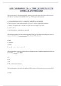 ARF CALIFORNIA EXAM PREP QUESTIONS WITH CORRECT ANSWERS 2025