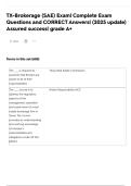 TX-Brokerage &lpar;SAE&rpar; Exam&vert; Complete Exam Questions and CORRECT Answers&vert; &lpar;2025 update&rpar; Assured success&vert; grade A&plus;