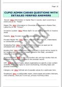 CUPID ADMIN CAR400 QUESTIONS WITH  DETAILED VERIFIED ANSWERS 