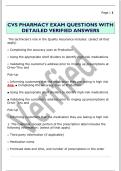 CVS PHARMACY EXAM QUESTIONS WITH  DETAILED VERIFIED ANSWERS 