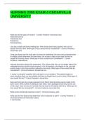 NURSING 2000 EXAM 4 CEDARVILLE UNIVERSITY &vert; QUESTIONS WITH CORRECT ANSWERS