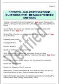 DEVOTED - 2026 CERTIFICATIONS  QUESTIONS WITH DETAILED VERIFIED  ANSWERS