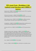 FIFA Agent Exam - Disciplinary Code  Updated Actual Questions and CORRECT  Answers