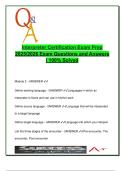 Interpreter Certification Exam Prep &vert; 100 Solved Questions on Ethics&comma; Protocols&comma; Legal & Medical Interpreting &vert; 2025&sol;2026