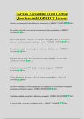 Forensic Accounting Exam 1 Actual  Questions and CORRECT Answers