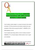 IT Essentials Final Exam &vert; 150&plus; Solved Questions on Networking&comma; Hardware&comma; OS&comma; Troubleshooting & Cybersecurity &vert; 2025&sol;2026