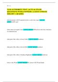 TAXI AUTHORITY TEST &vert; ACTUAL EXAM QUESTIONS WITH ANSWERS &vert; LATEST UPDATE 2026&sol;2027 &vert; GRADED&period;