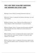 PSYC 1020 TRENT EXAM PREP QUESTIONS AND ANSWERS 2026 STUDY GUIDE