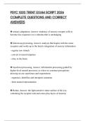 PSYC 1020 TRENT EXAM SCRIPT 2026 COMPLETE QUESTIONS AND CORRECT ANSWERS