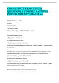CMA KS STATE EXAM REVIEW QUESTIONS & VERIFIED ANSWERS PASSED ALREADY GRADED A&plus;