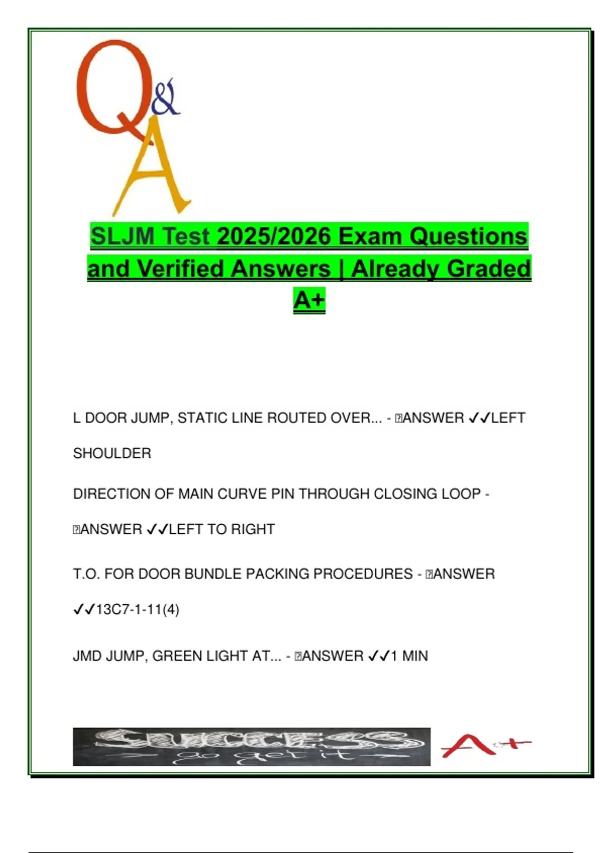 Static Line Jumpmaster Command Screening Checklist SLJM 2025/2026 | U.S. Army | 52 Jumpmaster Test Questions – Aircraft ...