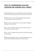 PSYCH 111 COMPREHENSIVE EXAM 2026 QUESTIONS AND ANSWERS 100&percnt; CORRECT