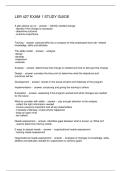 LER 427 EXAM 1 STUDY GUIDE