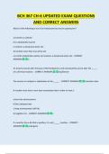 BCH 367 CH-6 UPDATED EXAM QUESTIONS  AND CORRECT ANSWERS
