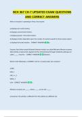 BCH 367 CH-7 UPDATED EXAM QUESTIONS  AND CORRECT ANSWERS