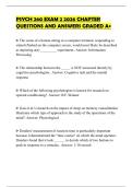 PSYCH 260 EXAM 2 2026 CHAPTER QUESTIONS AND ANSWERS GRADED A&plus;
