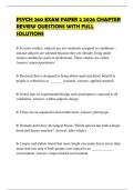 PSYCH 260 EXAM PAPER 2 2026 CHAPTER REVIEW QUESTIONS WITH FULL SOLUTIONS