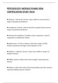 PSYCHOLOGY MODULE EXAMS 2026 CERTIFICATION STUDY PACK