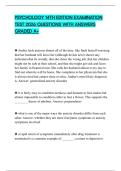 PSYCHOLOGY 14TH EDITION EXAMINATION TEST 2026 QUESTIONS WITH ANSWERS GRADED A&plus;