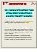 BSN 266 HESI MEDSURGE&num;2 EXAM ACTUAL 2025&sol;2026 QUESTIONS AND 100&percnt; CORRECT ANSWERS