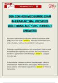 BSN 266 HESI MEDSURGE EXAM &num;4 EXAM ACTUAL 2025&sol;2026 QUESTIONS AND 100&percnt; CORRECT ANSWERS