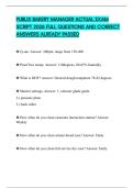 PUBLIX BAKERY MANAGER ACTUAL EXAM SCRIPT 2026 FULL QUESTIONS AND CORRECT ANSWERS ALREADY PASSED