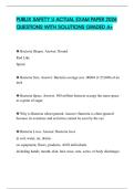 PUBLIX SAFETY U ACTUAL EXAM PAPER 2026 QUESTIONS WITH SOLUTIONS GRADED A&plus;