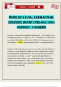 NURS 6614 FINAL EXAM ACTUAL 2025&sol;2026 QUESTIONS AND 100&percnt; CORRECT ANSWERS