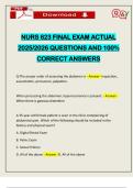 NURS 623 FINAL EXAM ACTUAL 2025/2026 QUESTIONS AND 100% CORRECT ANSWERS