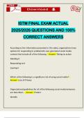 ISTM FINAL EXAM ACTUAL 2025&sol;2026 QUESTIONS AND 100&percnt; CORRECT ANSWERS