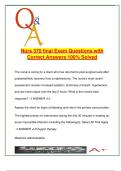 NUR 370 &ndash; Final Exam Q&A &vert; 100 Solved Questions &vert; Stroke&comma; MI&comma; Diabetes&comma; Pancreatitis&comma; Post-Op Care