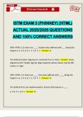 ISTM EXAM 3 &lpar;PHINNEY&rpar; &lpar;HTML&rpar; ACTUAL 2025&sol;2026 QUESTIONS AND 100&percnt; CORRECT ANSWERS
