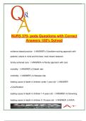 NUR 370 PEDIATRICS NURSING EXAM COMPLETE PACKAGE DEAL