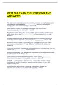 CEM 301 EXAM 2 QUESTIONS AND ANSWERS 
