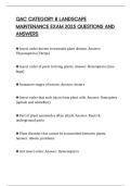 QAC CATEGORY B LANDSCAPE MAINTENANCE EXAM 2025 QUESTIONS AND ANSWERS