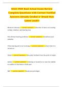NACC PSW Actual Exam Review &ndash; Complete Questions with Correct Verified Answers &lpar;A&plus; Graded&comma; Latest 2025&sol;2026&rpar;