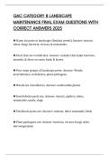 QAC CATEGORY B LANDSCAPE MAINTENANCE FINAL EXAM QUESTIONS WITH CORRECT ANSWERS 2025