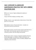 QAC CATEGORY B LANDSCAPE MAINTENANCE PRACTICE TEST WITH VERIFIED SOLUTIONS 2025