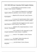 UIUC MCB 100 Exam 1 Questions With Complete Solutions
