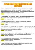 PHTLS EXAM 2025 Questions and Answers &lpar;2025 &sol; 2026&rpar; Updated &lpar;Verified Answers by Expert&rpar;