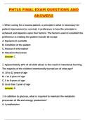 PHTLS Final Exam 2025 Questions and Answers &lpar;2025 &sol; 2026&rpar; Updated &lpar;Verified Answers by Expert&rpar;