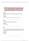 TCCC-CLS Train-the-Trainer Online Course Questions and Answers Fall 2025-2026