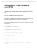 AME 230 EXAM 1 QUESTIONS AND ANSWERS