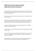 AME FAA Exam Study Guide Questions and Answers
