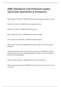 AME Standards and Practices weeks 1&2 Exam Questions & Answers