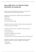 Navy AME Unit 1 & 2 Review Guide Questions & Answers