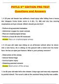 Prehospital Trauma Life Support PHTLS 8th&comma; 9th&comma; 10th Edition COMPLETE BUNDLED EXAMS & TESTS PHTLS 10th Edition Post & Pre Test 2025 PHTLS 9th Edition Pre & Post-Test PHTLS 8th Edition Pre & Post-Test &lpar;2025 &sol; 2026&rpar; Updated Questions and Verified Answers&comma; 1
