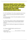 QME EXAM NEWEST ACTUAL EXAM 2026 COMPLETE 350 QUESTIONS AND CORRECT DETAILED VERIFIED ANSWERS ALREADY GRADED EXAM STUDY GUIDE COMPREHENSIVE EXAM Q AND A