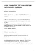 QMHA EXAMINATION TEST 2026 QUESTIONS WITH ANSWERS GRADED A&plus;
