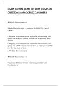 QMHA ACTUAL EXAM SET 2026 COMPLETE QUESTIONS AND CORRECT ANSWERS
